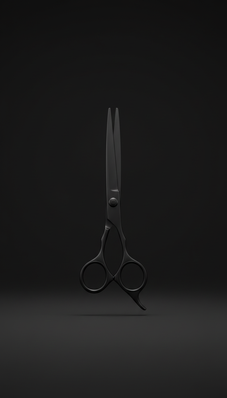 Tijeras grooming negro mate